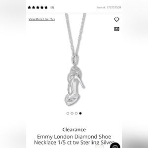 Emmy London Sterling Silver Diamond Shoe Necklace Kay Jewelers Valentines Day 💝